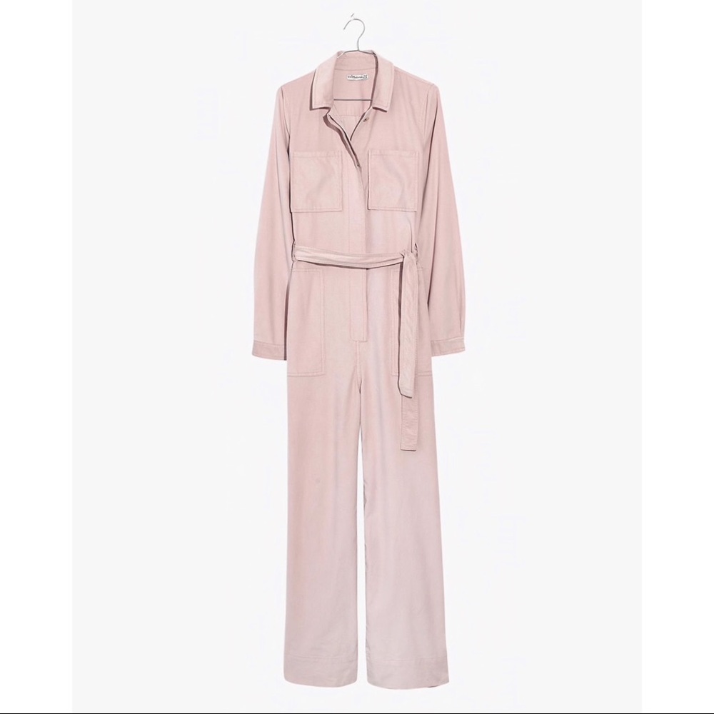 Madewell pink corduroy jumpsuit - Picture 4 of 6